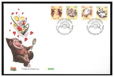 2004 Ireland Greetings: Animals Booklet Commemorative Stamps An Post First Day Cover (FDC)