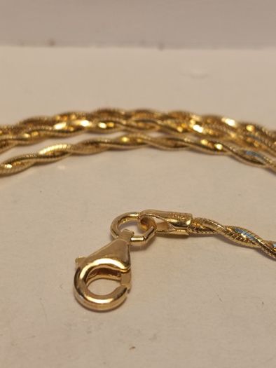 18ct Gold Plated Sterling Silver Italian Fine Twist link Chain