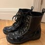 H&M Navy Biker Boots Image 7