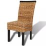 Dining Chairs 4 pcs Abaca and Solid Mango Wood Image 5