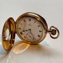Vintage Omega Half Hunter Gold Filled Pocket Watch Image 9