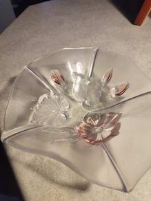 Walther-glas Mikasa Evita Colour Glass 8 inches  Bowl 1990's W. Germany
