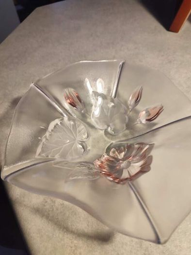 Walther-glas Mikasa Evita Colour Glass 8 inches  Bowl 1990's W. Germany