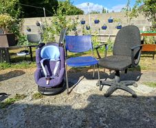 1 office chair, 1 school chair 1 kids drive chair