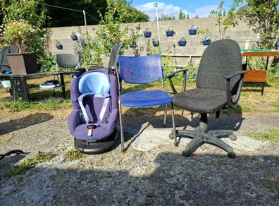 1 office chair, 1 school chair 1 kids drive chair