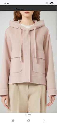 Max Mara Gary Hooded Patch Pocket Jacket - Powder Pink - RRP 529 - Fits UK 12