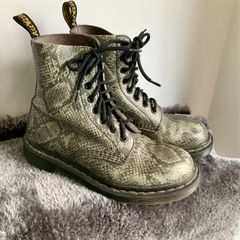 Dr Martens / Docs , Size 5, 1460 Pascal Viper, Light Grey, 2144505