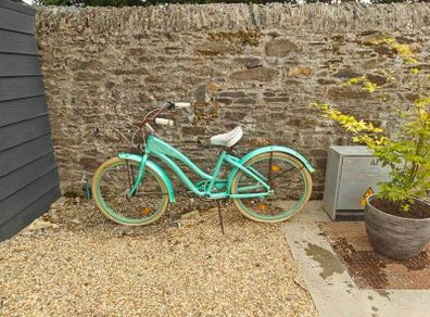 Vintage Turquoise Bicycle. Ideal Garden Decoration