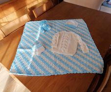 Baby Boy REDUCED Hand Knit Gift Set