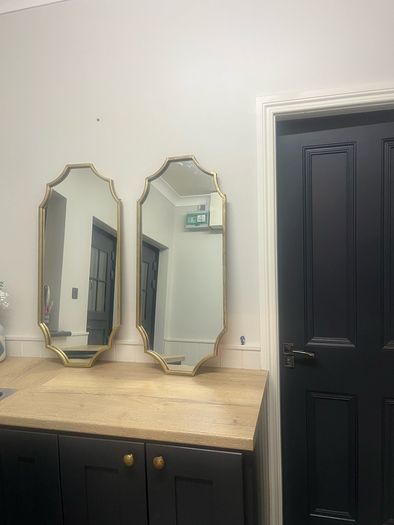 Antique brass style mirrors