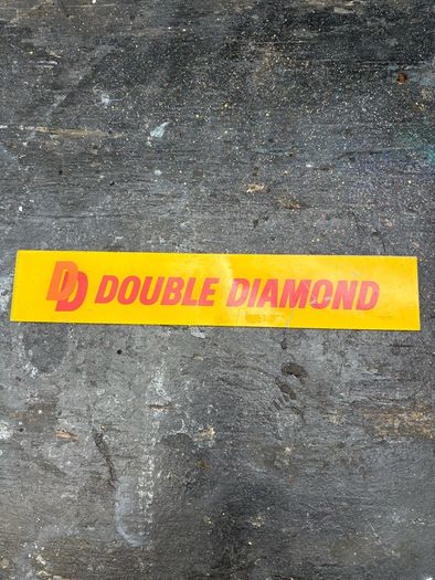 Vintage Double Diamond perspex shelf sign