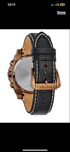 Bulova Precisionist gold Watch with leather strap brand new