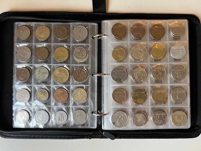 Coins collection foreign unknown 300 coins in album
