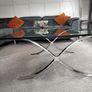 Glass & Chrome Coffee and Side Table Image 4