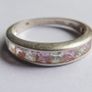 Vintage 925 Sterling Silver Ring with Pink and Clear Stones size Q - 3,0g Image 8