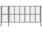 Garden Gate Steel 175x495 cm Anthracite