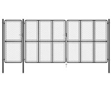 Garden Gate Steel 200x495 cm Anthracite