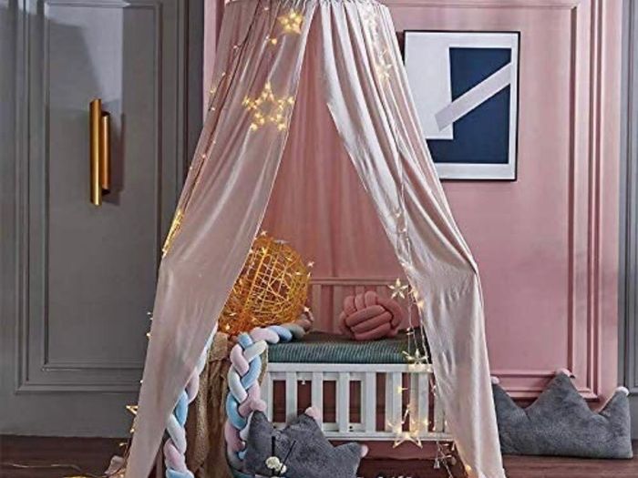 Children Bed Canopy Round Dome, Nursery Decorations, Cotton Mosquito Net, Kids Princess Play Tents, Room Decoration