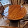 Round wooden table and four chairs Image 4