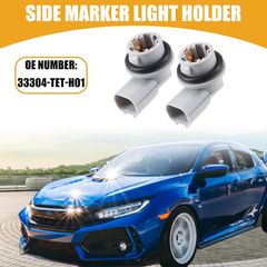 Side Marker Light Holder - for Honda Civic 16-21 Plastic Gray - 2 Pcs