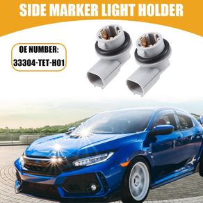 Side Marker Light Holder - for Honda Civic 16-21 Plastic Gray - 2 Pcs