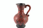 Mid Century fat lava vase