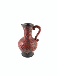 Mid Century fat lava vase