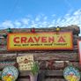 Vintage Stained glass style Pub Food enamel sign.. Image 2