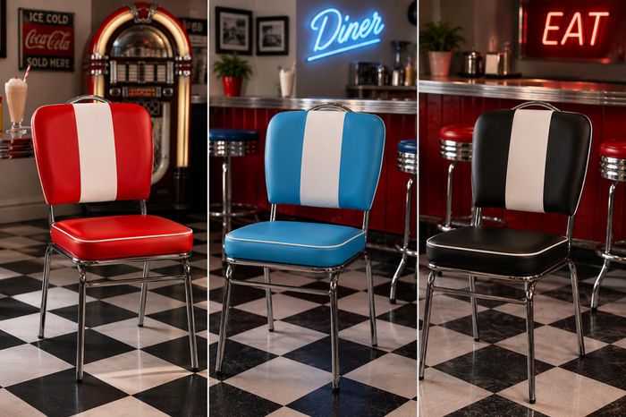 Retro vintage design funky American styled dining chair