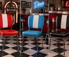 Retro vintage design funky American styled dining chair