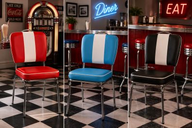 Retro vintage design funky American styled dining chair