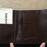 Brown DKNY leather and fabric bag and matching purse 100% genuine Image 6