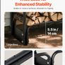 3.9m (12.6ft) Outdoor Firewood Rack with Waterproof Cover  Heavy Duty 3/4 Cord Log Holder Image 4