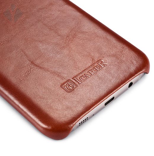 S7 Edge Vintage Leather Back Cover