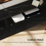 180cm Floating TV Stand, Wall Mount TV Unit with Cable Management Hole, Fits up to 72" TV, Black Image 5