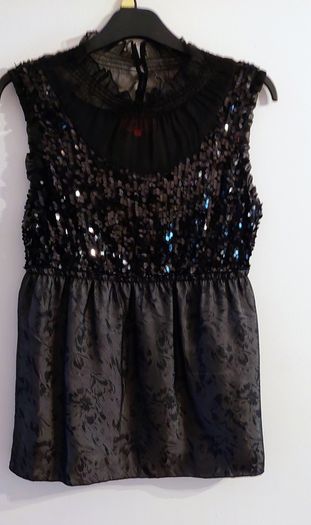 Black Sequinned Top/ Dress
