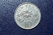 Singapore 10 cents coin