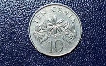 Singapore 10 cents coin