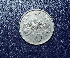 Singapore 10 cents coin