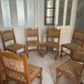 Solid Oak Early 20th Century Chairs x 8 Image 3