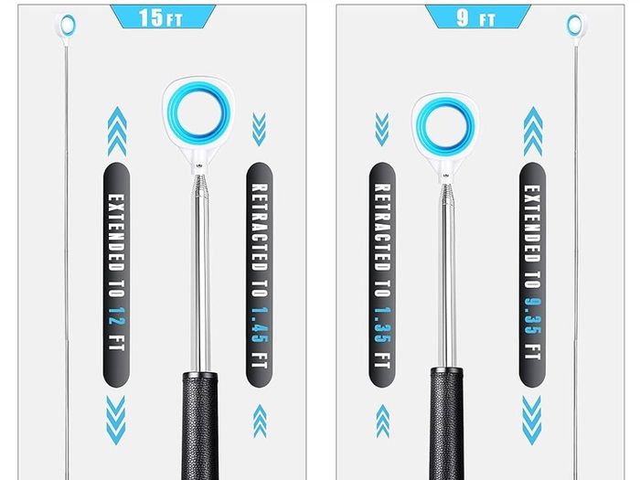 NEW | Golf Ball Retriever | 9FT Soft Hand Grip with Telescopic Stainless Steel Shaft Retrievers Ideal for Golfer