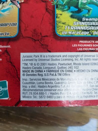 Jurassic Park 3 Hasbro 2001