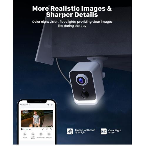 PEEIPM Security Cameras Wireless Outdoor with Battery, Solar Cameras for Home Security Outside, Otudoor Camera with Color Night Vision, AI Detection, 2-Way Talk, IP66 Waterproof, SD Card/Cloud Storage