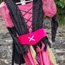 Multi Coloured Pink & Black Witch Costume & Witch Hat Image 9