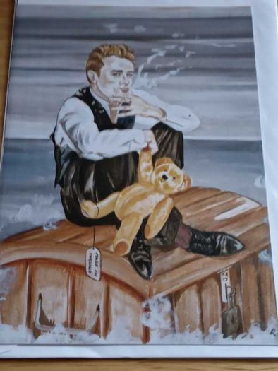 New James Dean Portrait Card, 21 x 15 cm