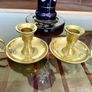 Pair Round Brass Candlestick Holders Considered by Helen James Collection Image 10