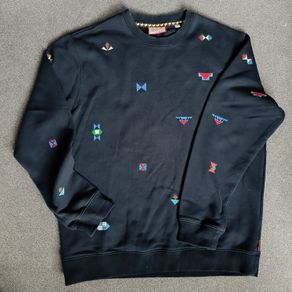 Scotch and Soda Amsterdam  sweatshirt, blue colour,100% cotton with ethnic embroidery, size XL