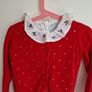 Girls 5-6yrs Gold Star red cardigan Image 2
