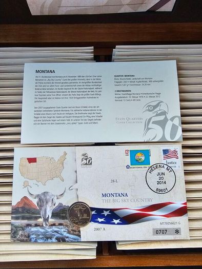 USA United States 50 States Quarters Cover Collection in Original Holder with COA