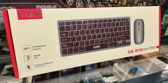 Yilima QS-806 Dual Mode Keyboard And Mouse Combo, Bluetooth Wireless Silent Keys